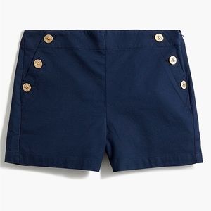 J. Crew Sailor navy shorts in stretch piqué cotton women’s 2 ☀️